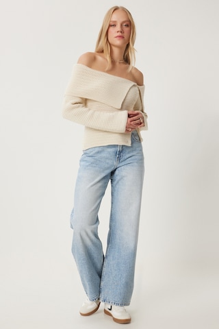 Happiness İstanbul Strickjacke in Beige