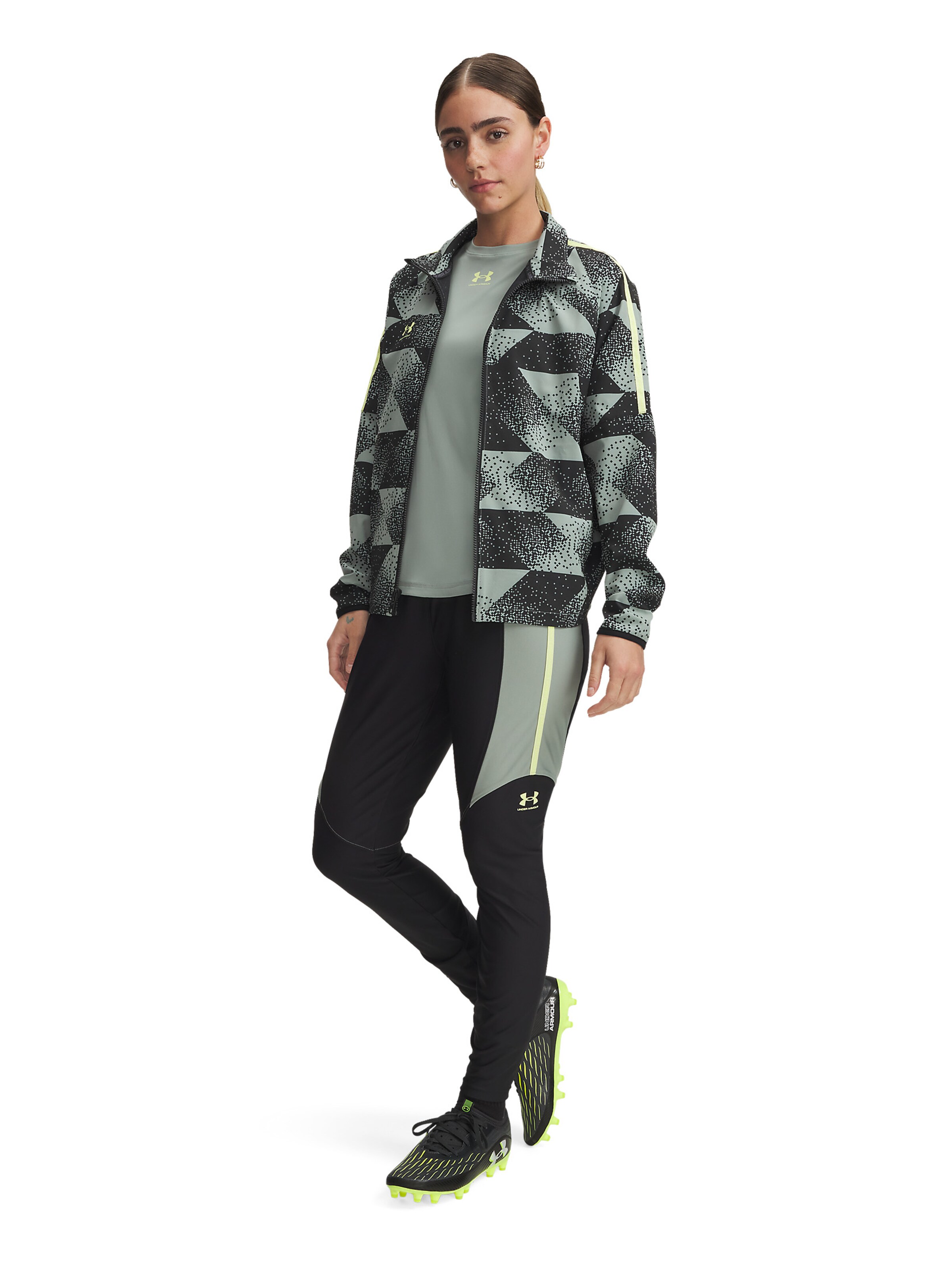 UNDER ARMOUR Workout Pants 'Challenger Pro' in Black: front