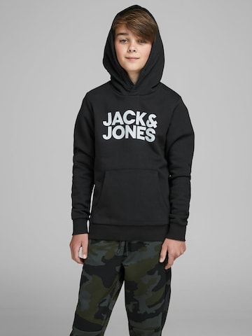 Regular fit Felpa di Jack & Jones Junior in nero: frontale