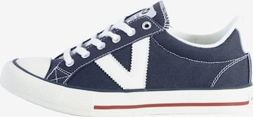 Chaussure de sport à lacets victoria en bleu : devant