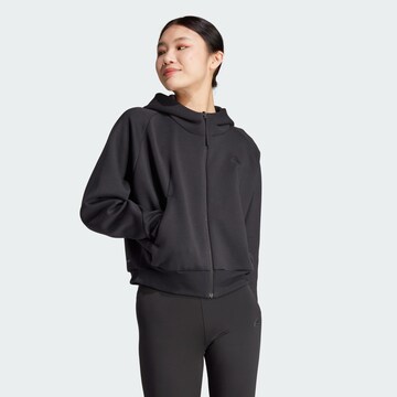 ADIDAS SPORTSWEAR Athletic Zip-Up Hoodie 'Z.N.E.' in Black: front