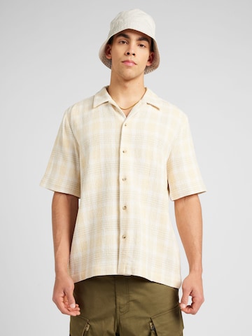 Won Hundred Comfort fit Button Up Shirt 'Kenny' in Beige: front