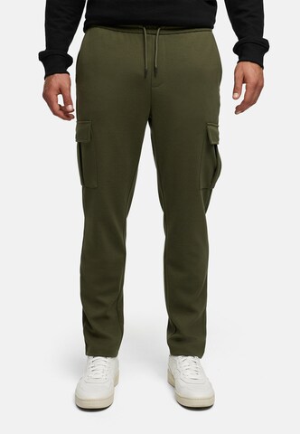 INDICODE JEANS Regular Cargo trousers 'INNezzo' in Green: front