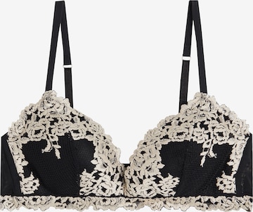 INTIMISSIMI Bra 'Pretty Flowers' in Black: front