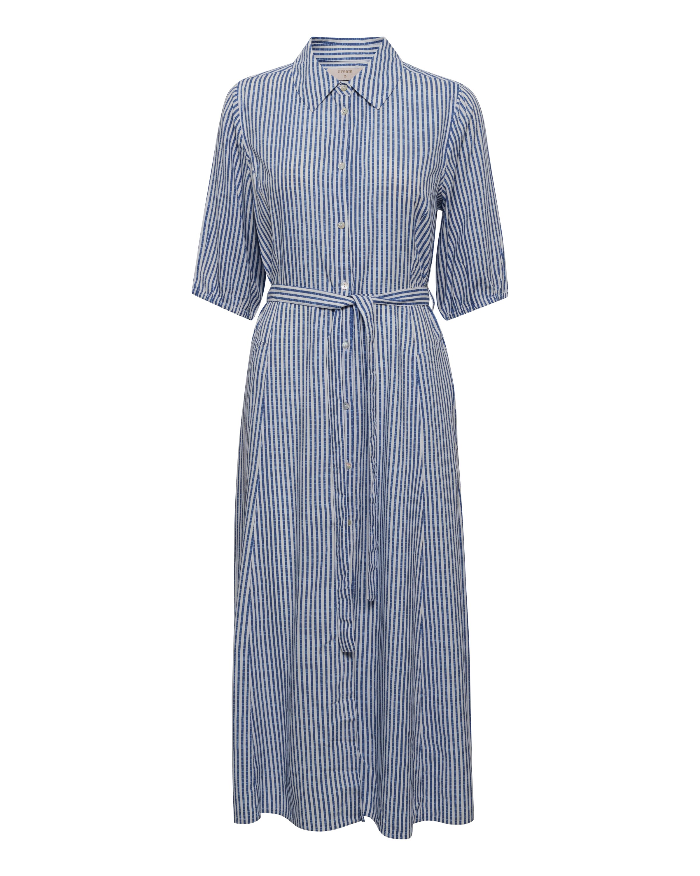 Cream Blusenkleid 'Tiah' in blau / weiß, Produktansicht