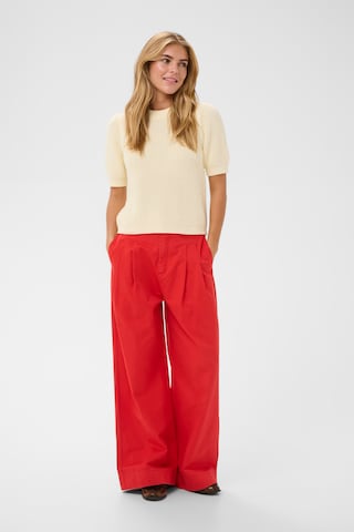 Wide Leg Pantalon à pince 'ParkerSZ' SAINT TROPEZ en rouge