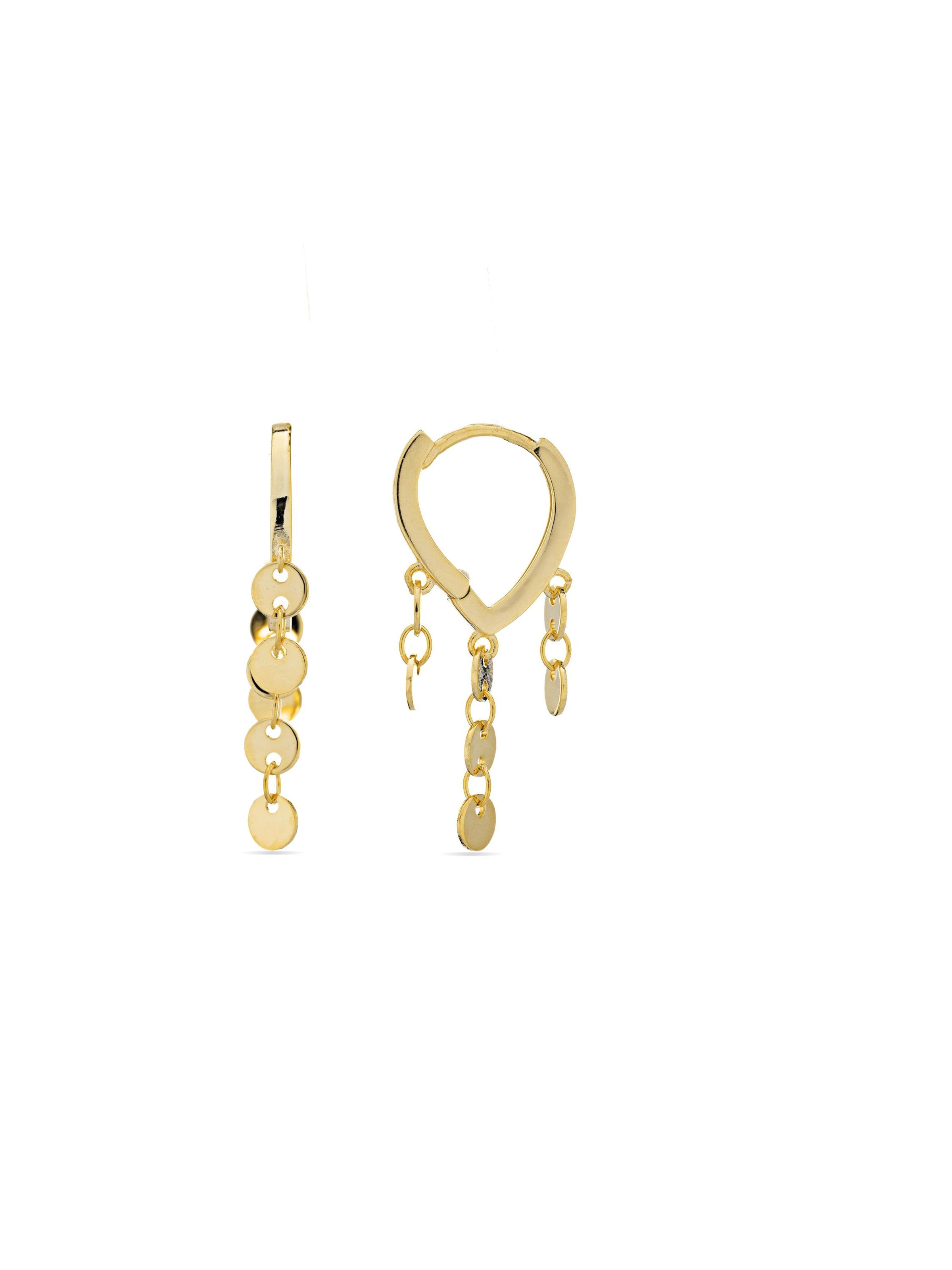 Luxenter - Pendientes 'UHAN' en amarillo: frente