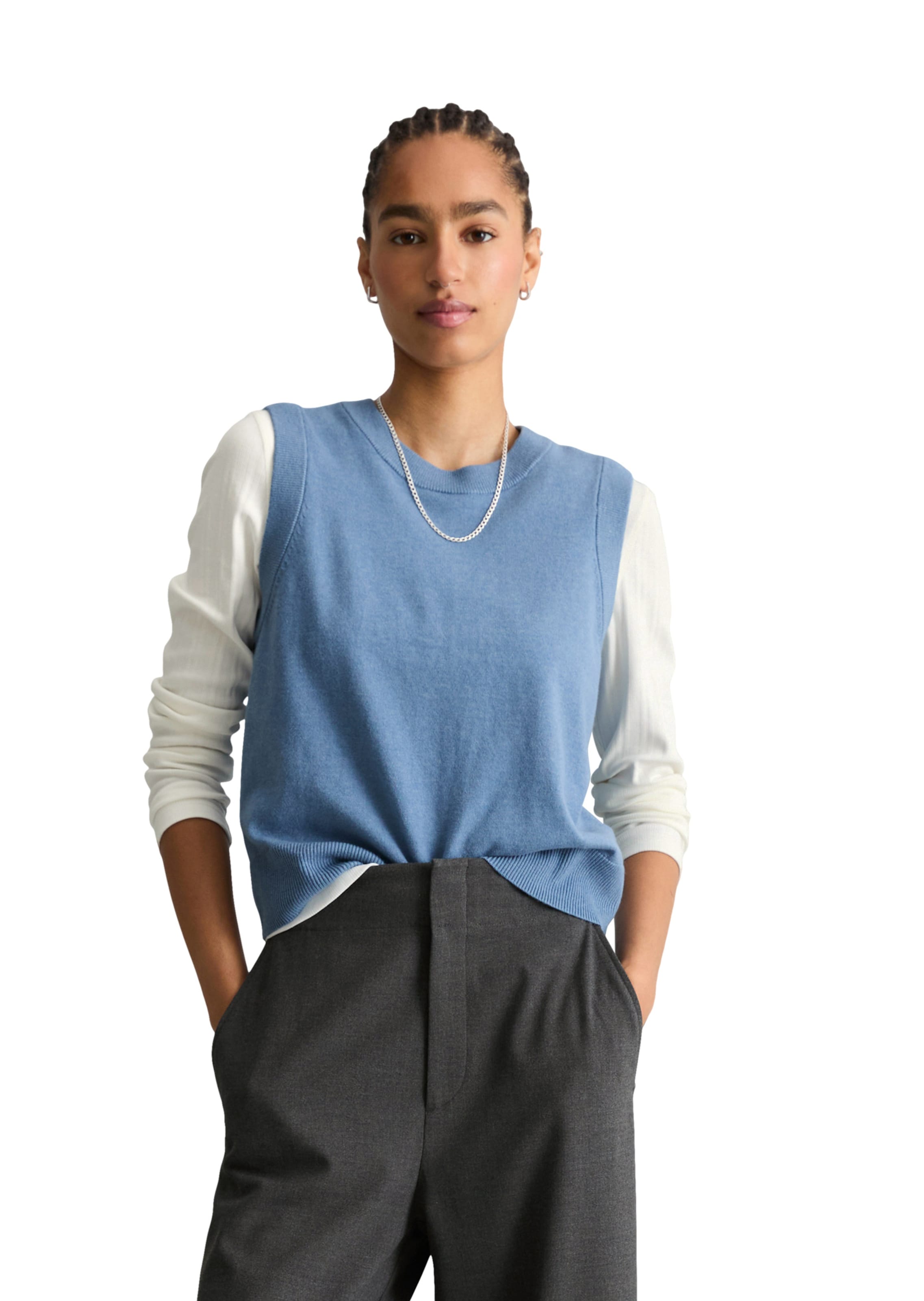 Marc O'Polo DENIM Pullunder in Blau: Vorderseite