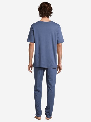 SCHIESSER Pyjama kort 'Night & Home' in Blauw