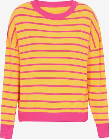 Pulover de la swirly pe portocaliu: față