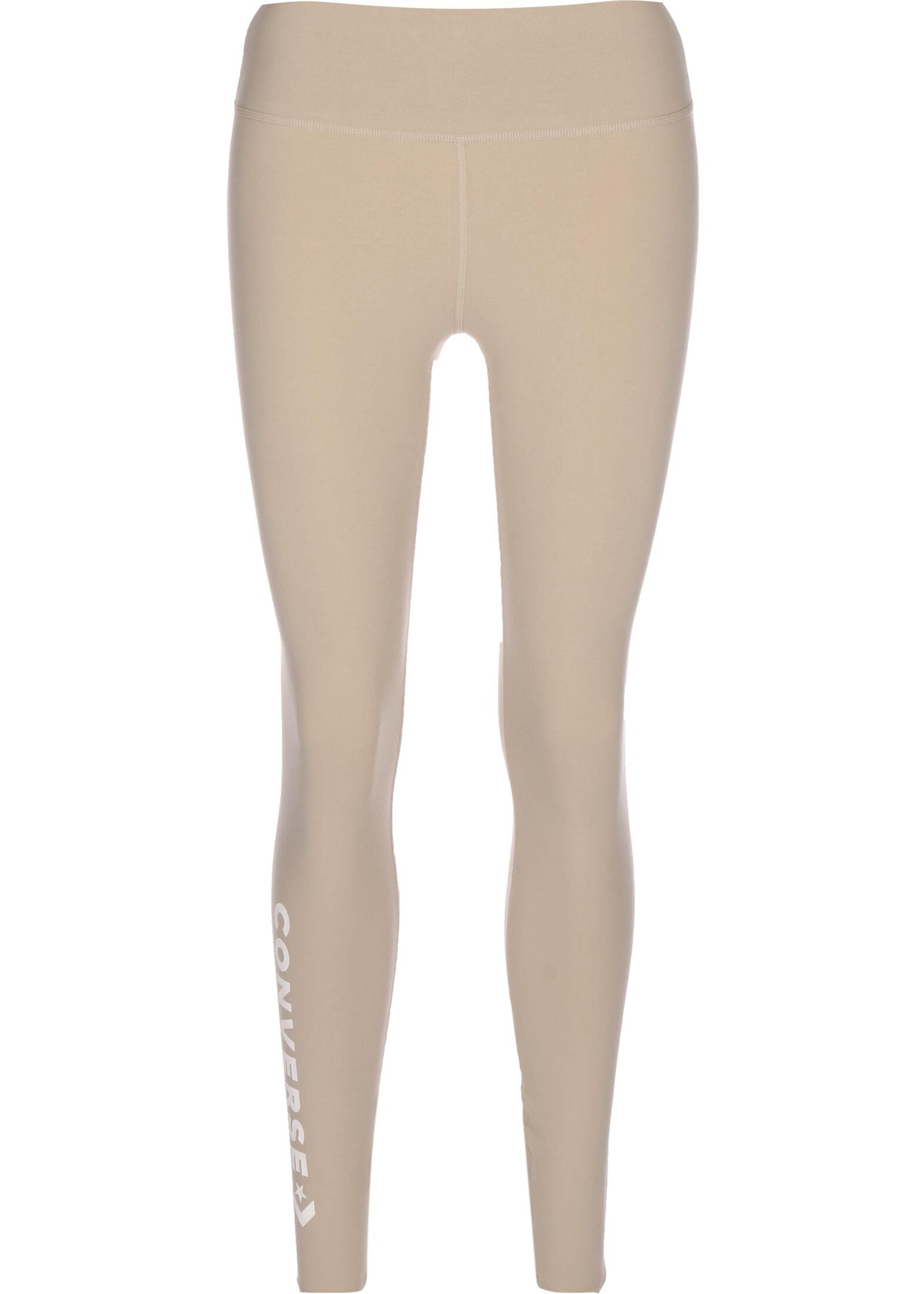 CONVERSE Slimfit Leggings in Beige: voorkant