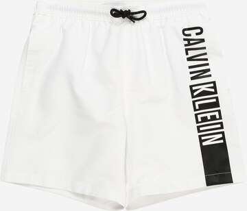 Calvin Klein Swimwear Zwemshorts 'Intense Power' in Wit: voorkant