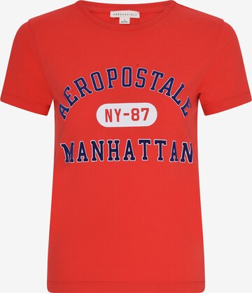 AÉROPOSTALE T-shirt 'Manhattan' i röd: framsida