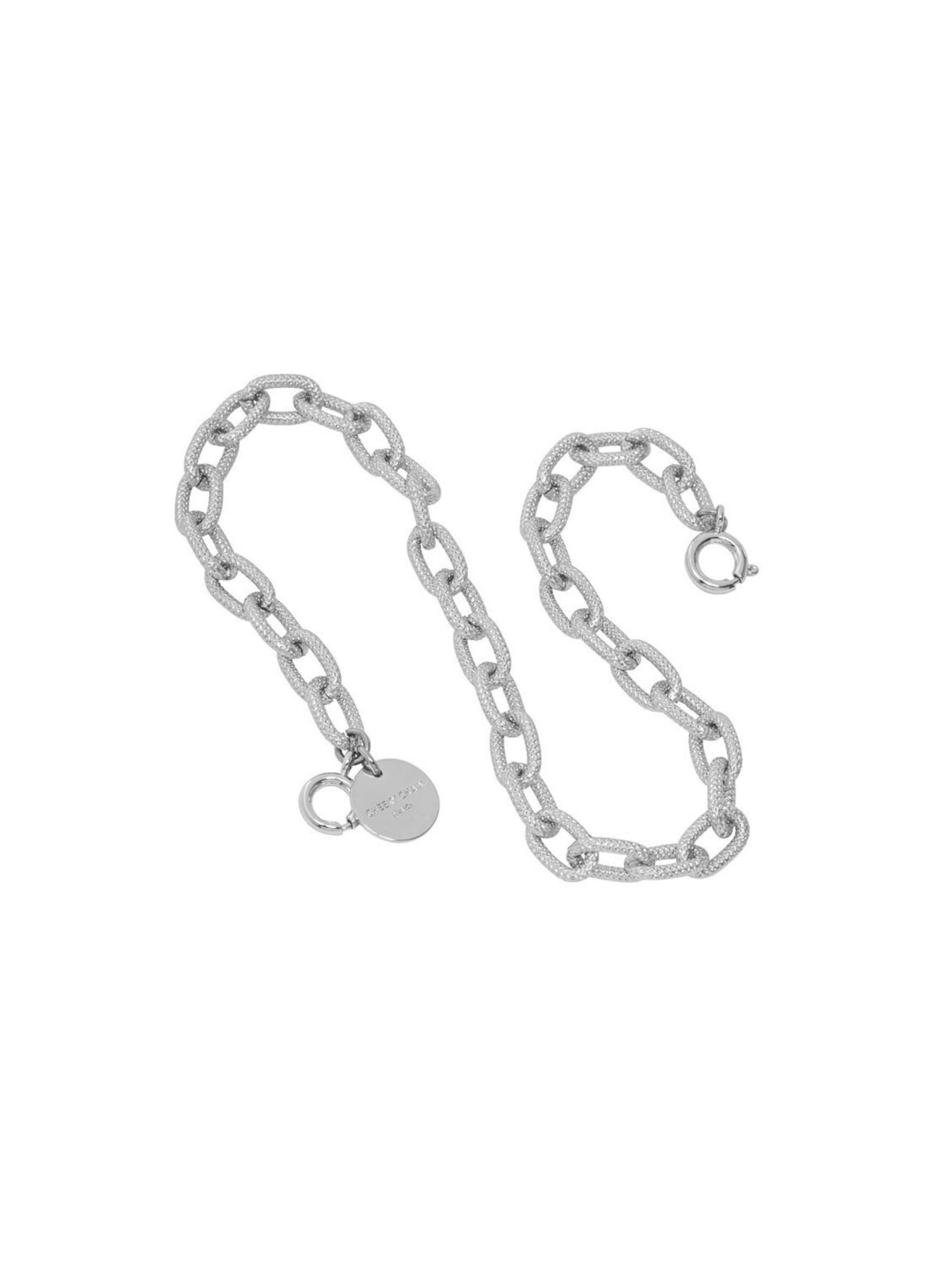 Cheeky Chain Munich Sneaker Kette 'Honey' in Silber: Vorderseite