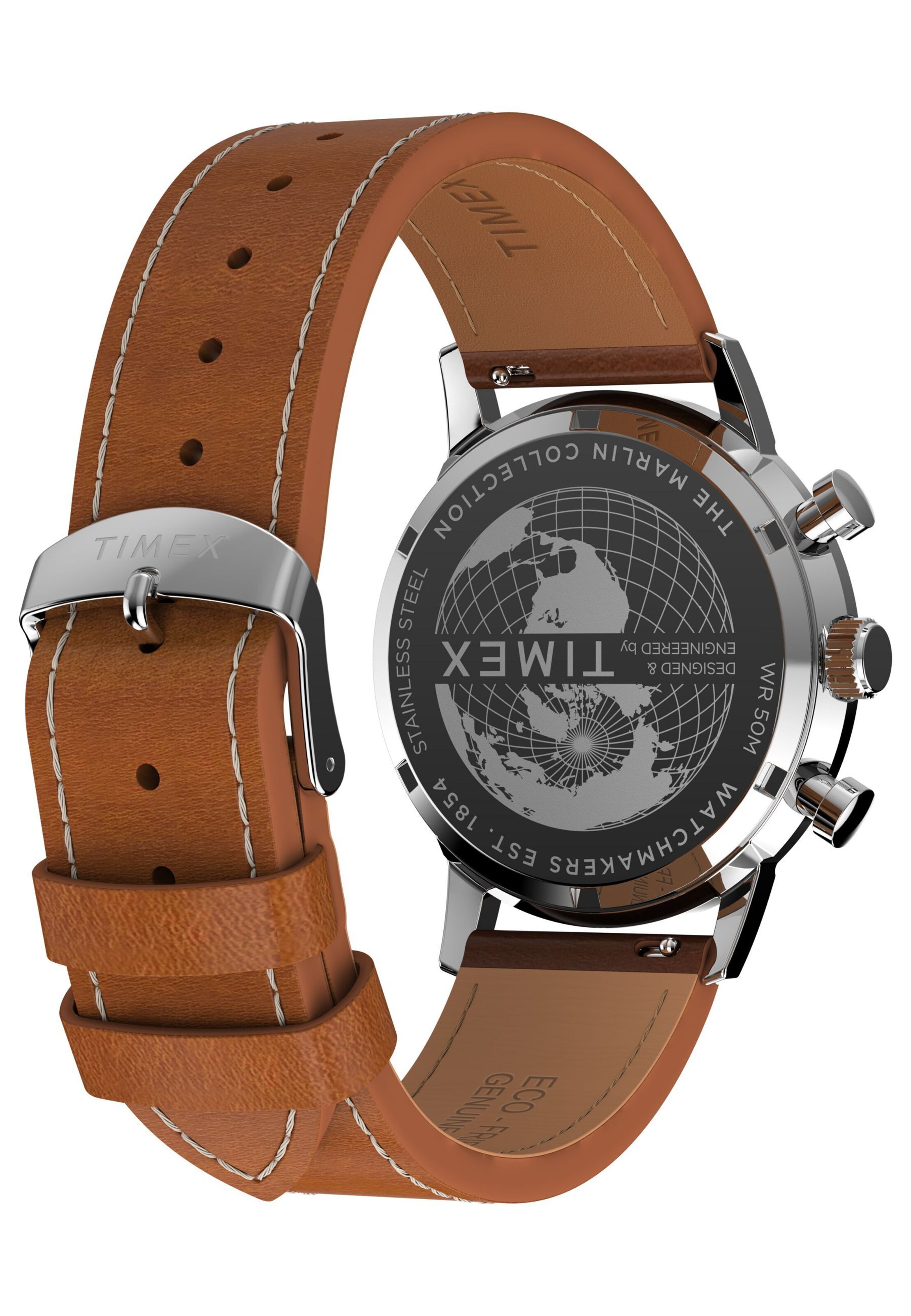 Montre à affichage analogique 'Marlin' TIMEX en marron