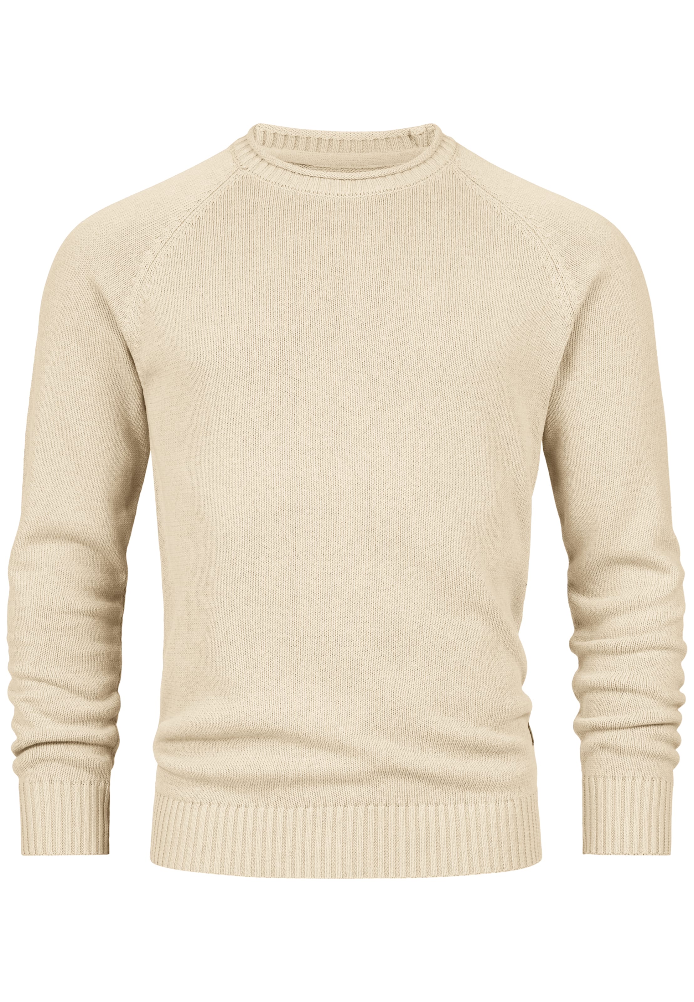 INDICODE JEANS Sweater 'Massum' in Beige: front