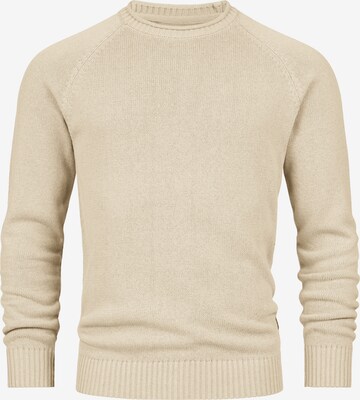 INDICODE JEANS Sweater 'Massum' in Beige: front