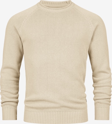 INDICODE JEANS Sweater 'Massum' in Beige: front