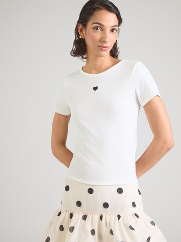 ONLY Majica 'ONLELVA JUNE' | bela barva: sprednja stran