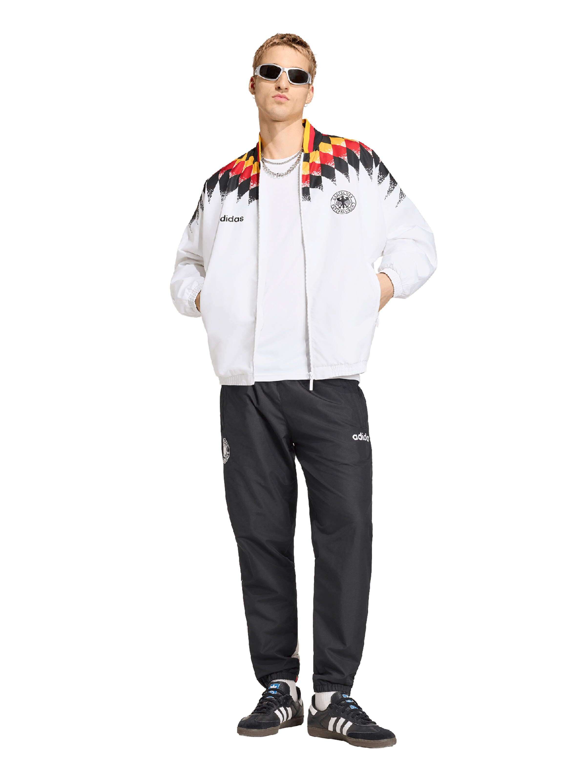 ADIDAS PERFORMANCE Zúžený strih Športové nohavice 'DFB 1994' - Čierna: predná strana