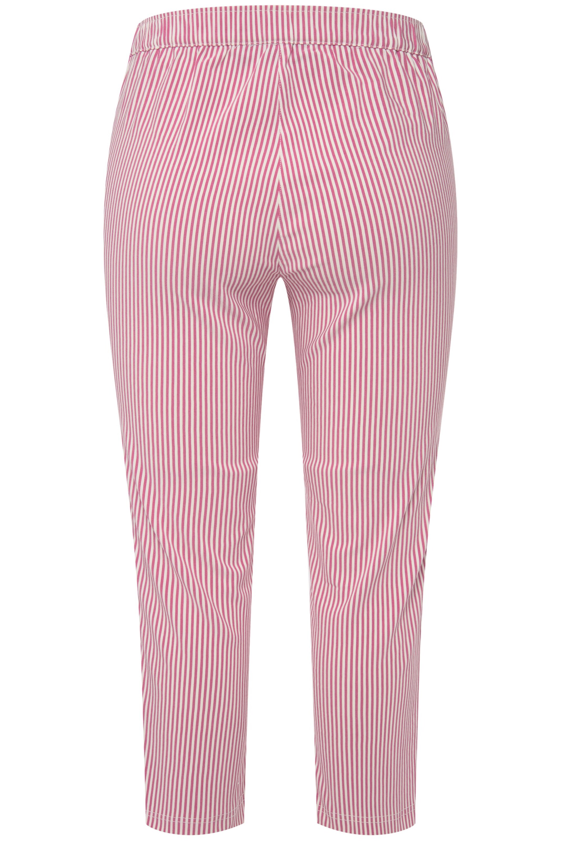 Ulla Popken Slim fit Pleated Pants in Purple