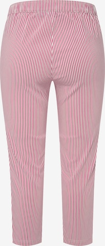 Coupe slim Pantalon à plis Ulla Popken en violet