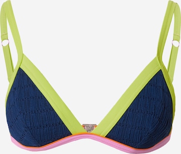 Banana Moon Triangle Bikini top in Blue: front