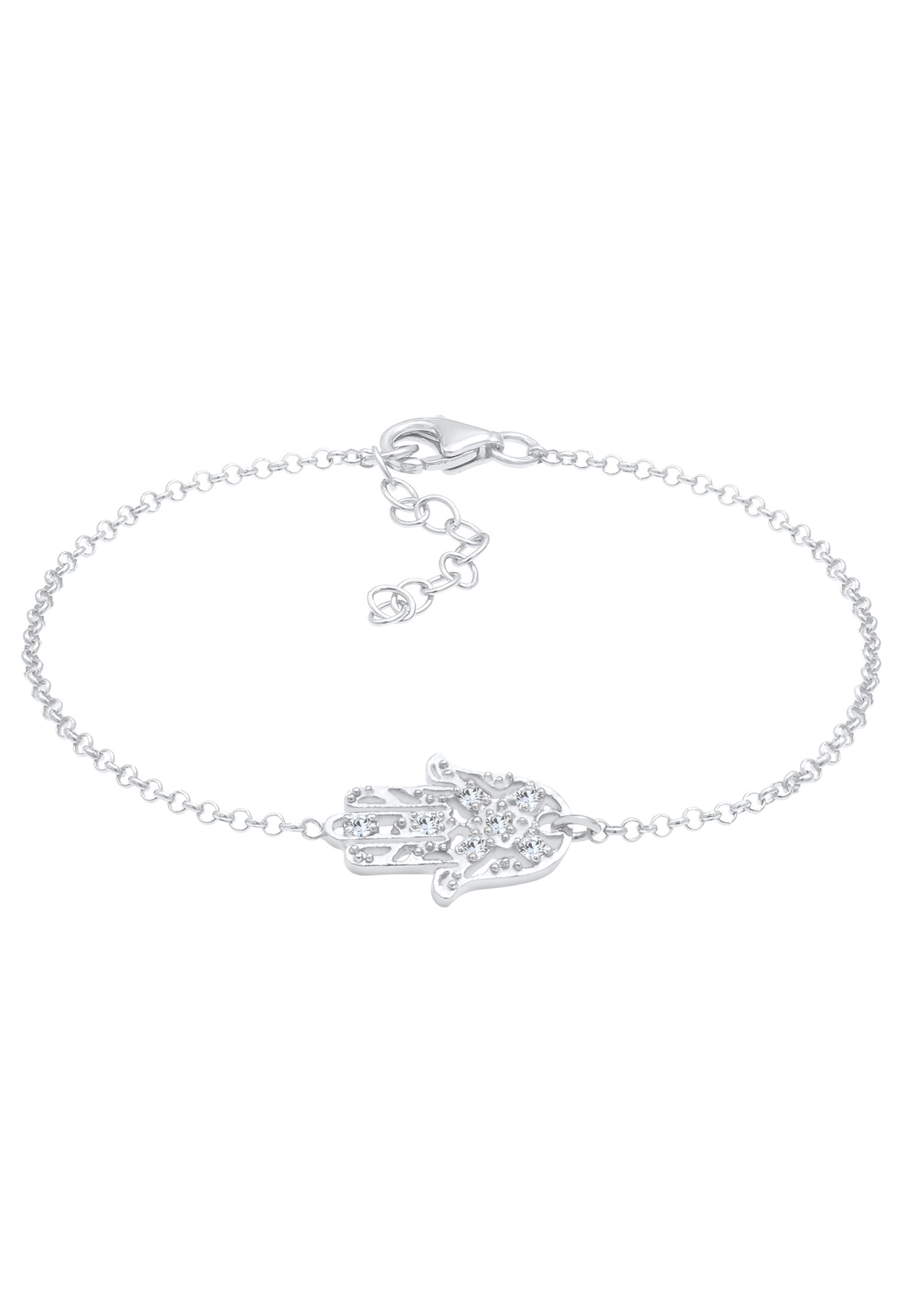 Bracelet 'Hamsa Hand Fatima' ELLI en argent : devant