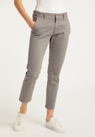 DreiMaster Vintage Slimfit Broek in Grijs: voorkant