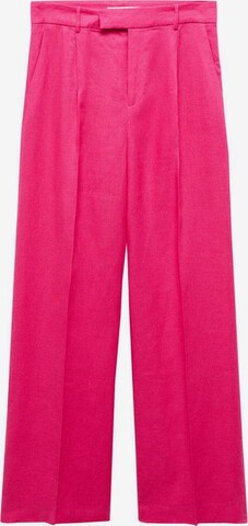 Wide Leg Pantalon à plis 'Fulitu' MANGO en rose : devant