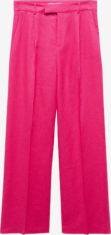 Wide Leg Pantalon à plis 'Fulitu' MANGO en rose : devant