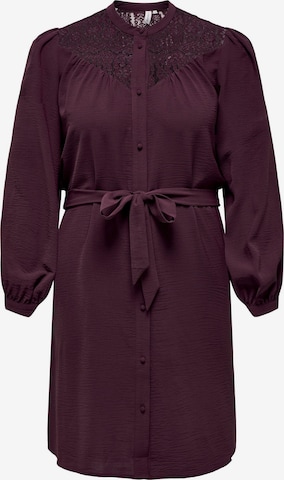 Robe-chemise ONLY Carmakoma en rouge : devant