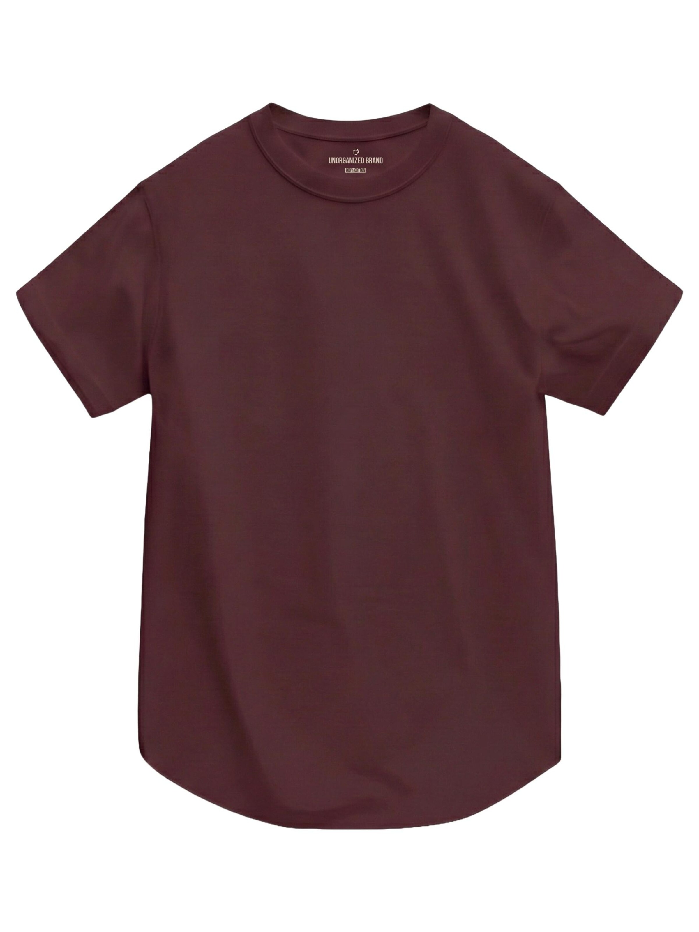 UNORGANIZED BRAND Shirt 'BASIC RUNDER SAUM T25' in Bordeaux, Item view