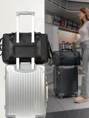 TRAVEL DUDE - Bolsa de fin de semana 'Travel Bag, Cabin Bag, Reisetasche 40x20x25 cm, Sporttasche, Gymbag' en negro: frente