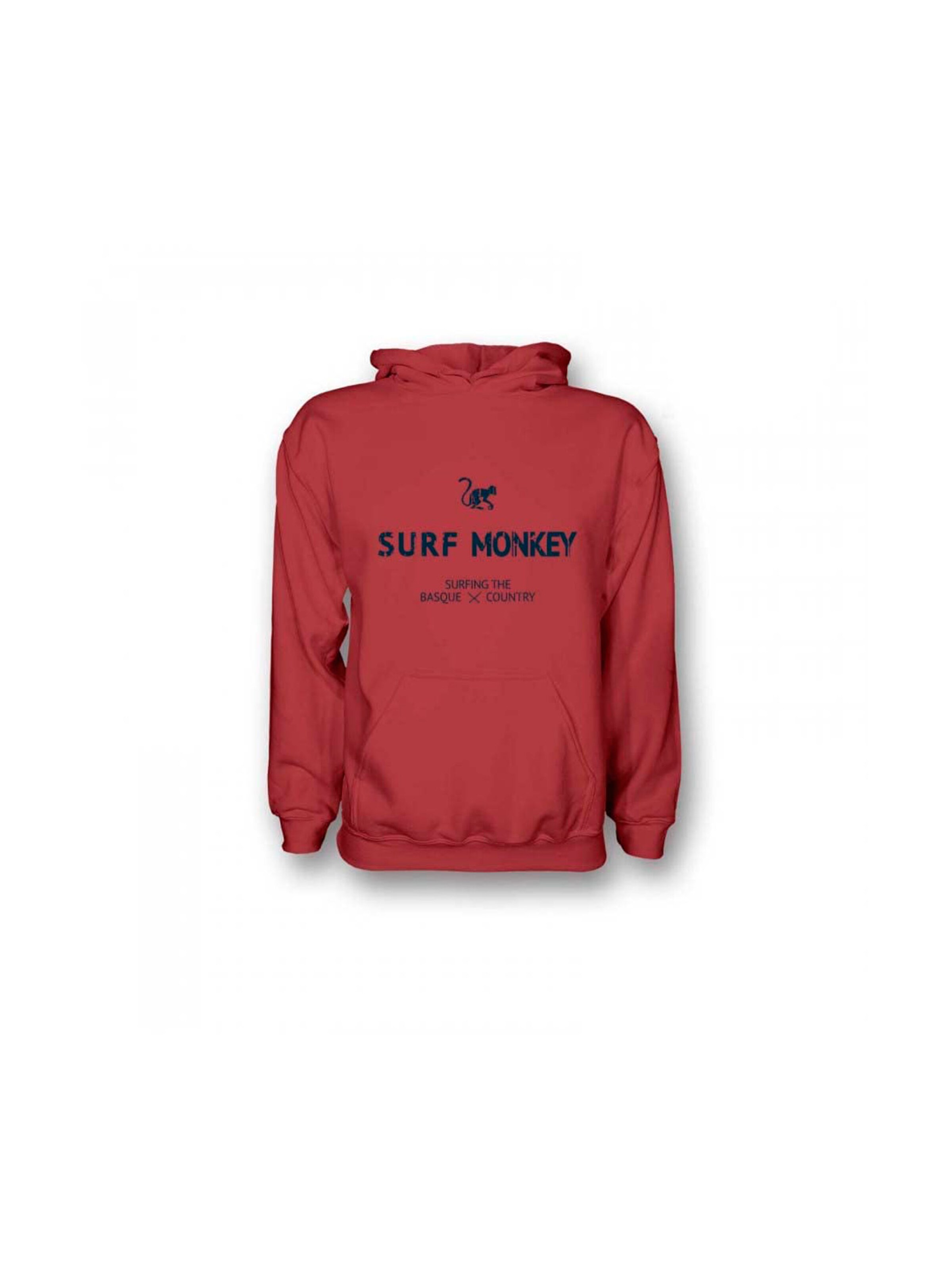 Surf Monkey - Sudadera en rojo: frente