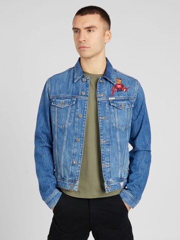 Veste mi-saison 'DILLON' GUESS en bleu : devant