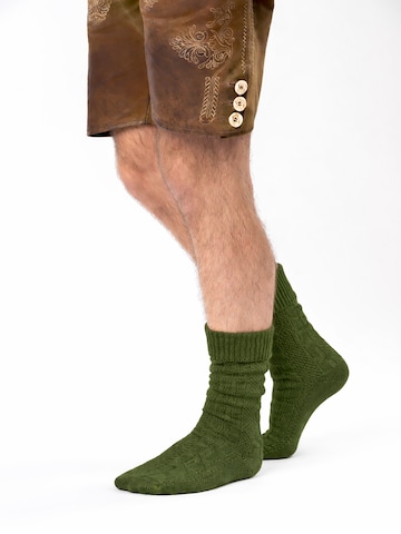HerzSticht Traditional socks 'Enzian' in Green