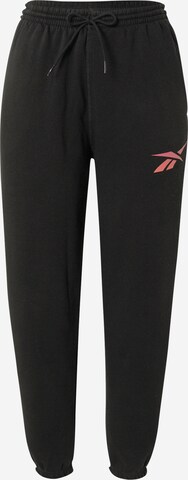 Pantaloni sportivi 'Vector' di Reebok in nero: frontale