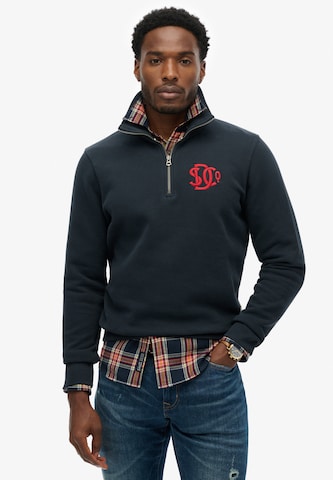Superdry Sweatshirt 'SD & CO Neon' in Blauw: voorkant