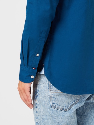 TOMMY HILFIGER Regular fit Button Up Shirt 'Flex' in Blue