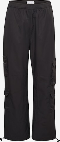 KAREN BY SIMONSEN Loose fit Cargo trousers 'Jamie' in Black: front