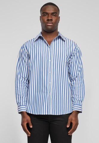 Urban Classics Regular fit Overhemd in Blauw: voorkant