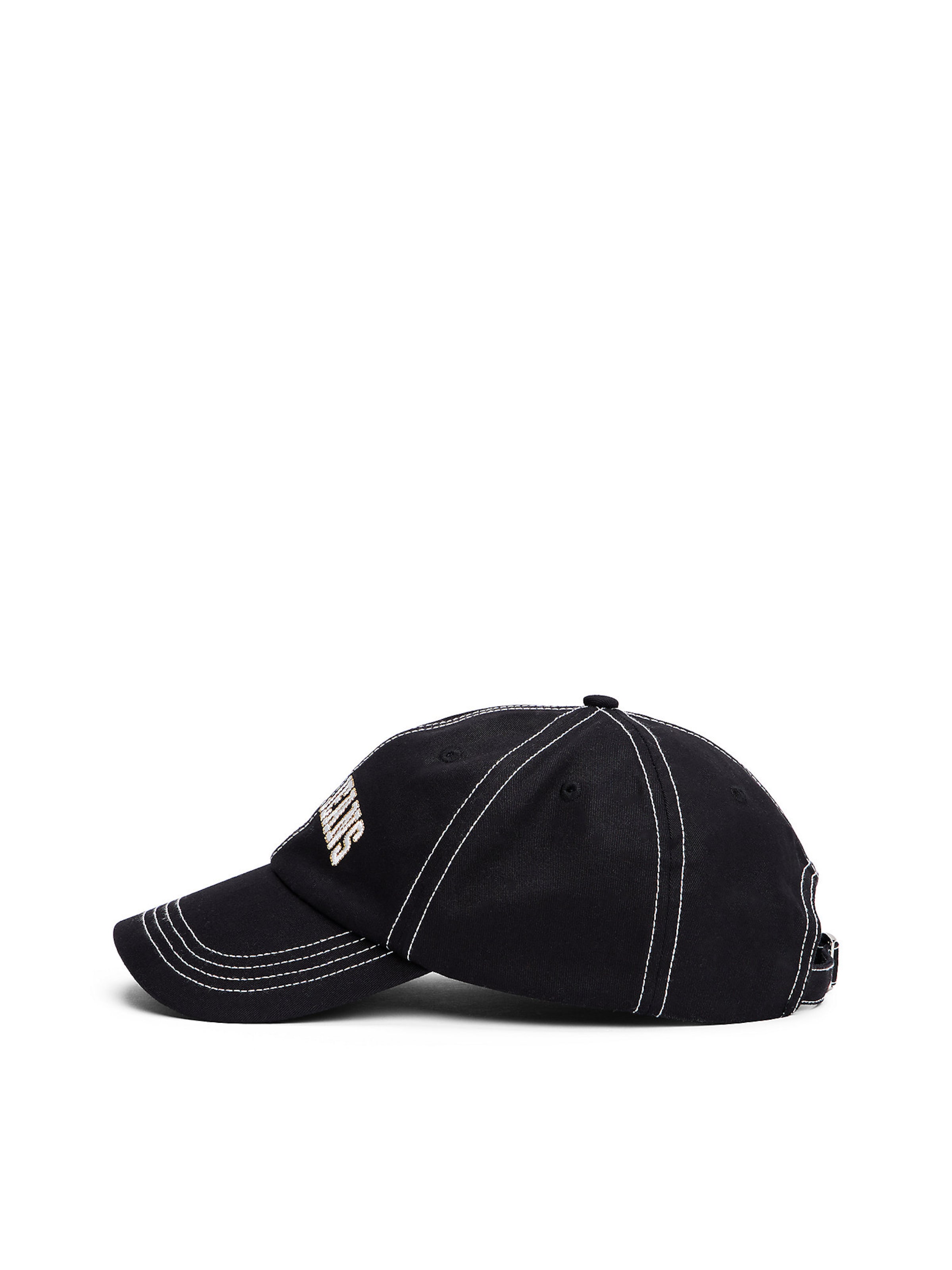 Tommy Jeans Cap 'Varsity Contrast Stitch' in Black