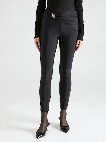 Coupe slim Pantalon Liu Jo en noir : devant