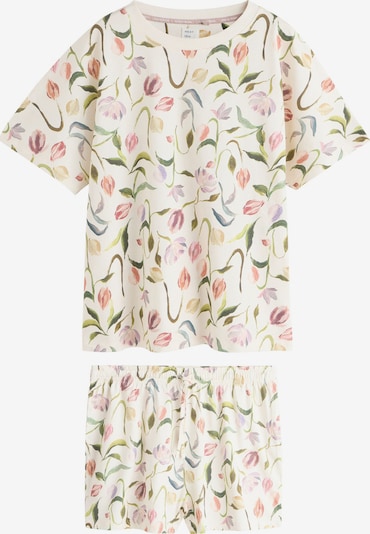 Next Pyjamashortsit värissä kerma / kyyhkynsininen / oliivi / syreeni, Tuotenäkymä