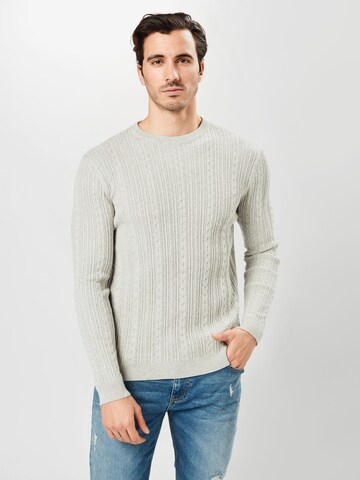 Only & Sons Пуловер в сиво: отпред