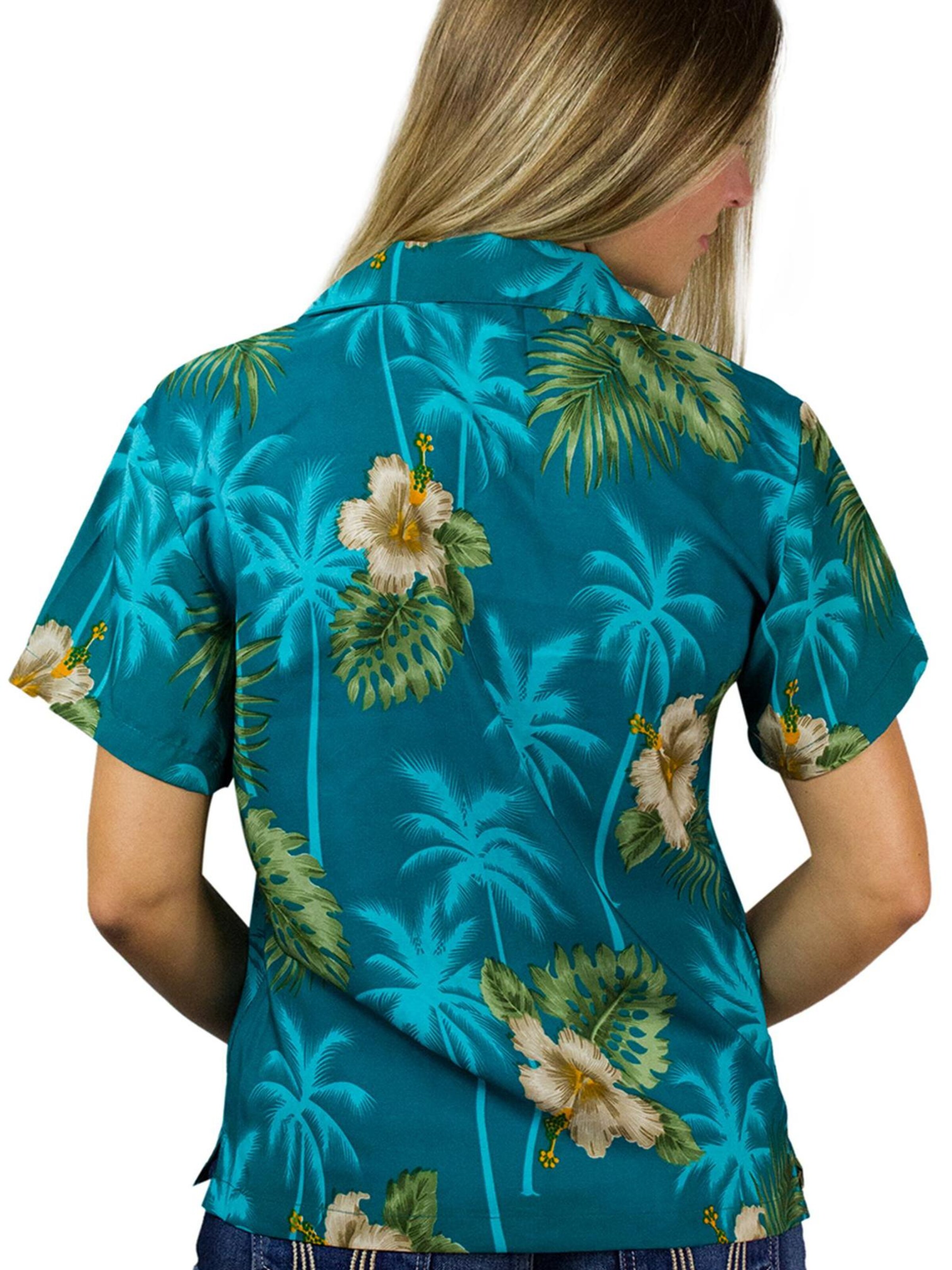 King Kameha Blouse 'Small Flower' in Green