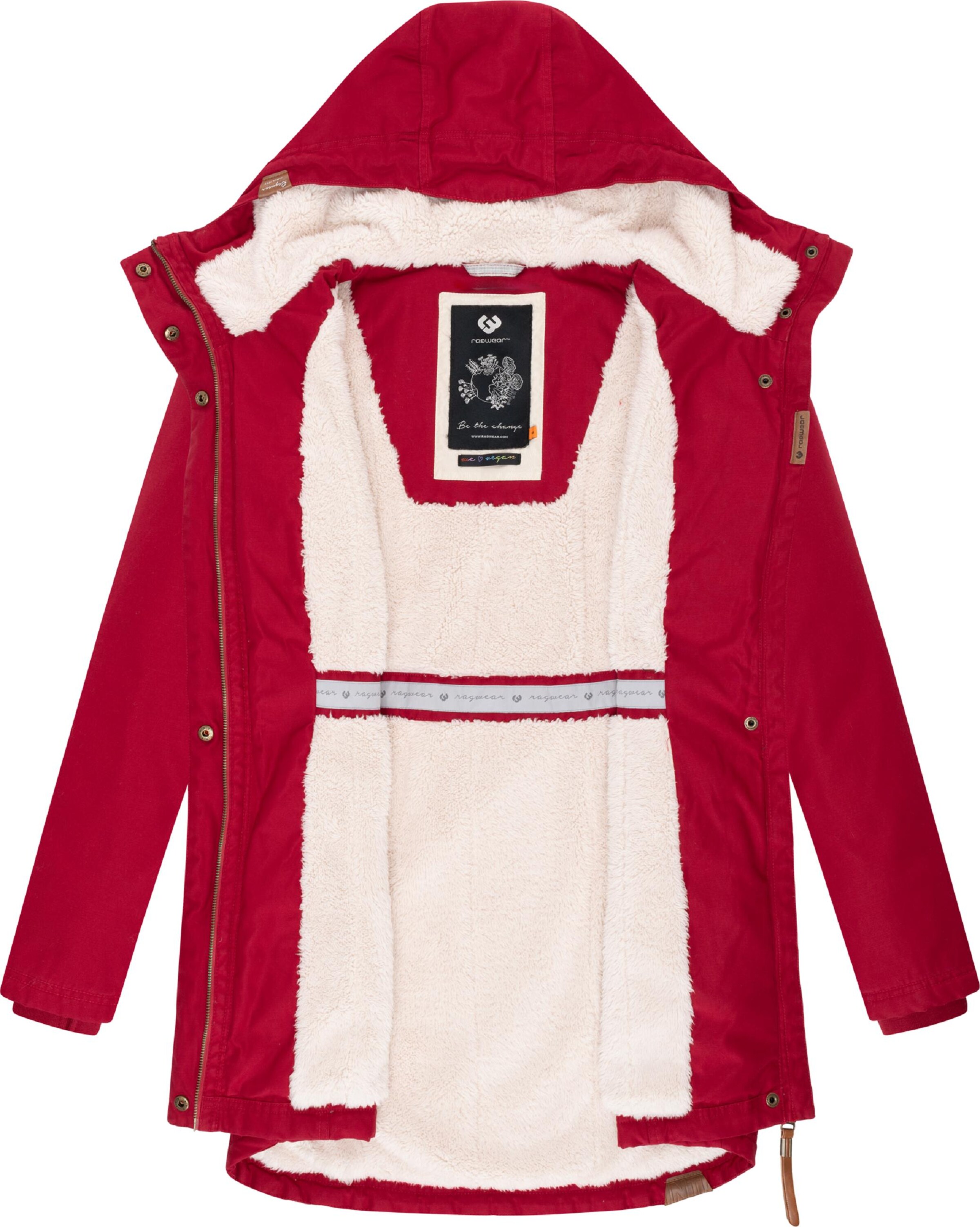 Ragwear Winter parka 'Elsie' in Red