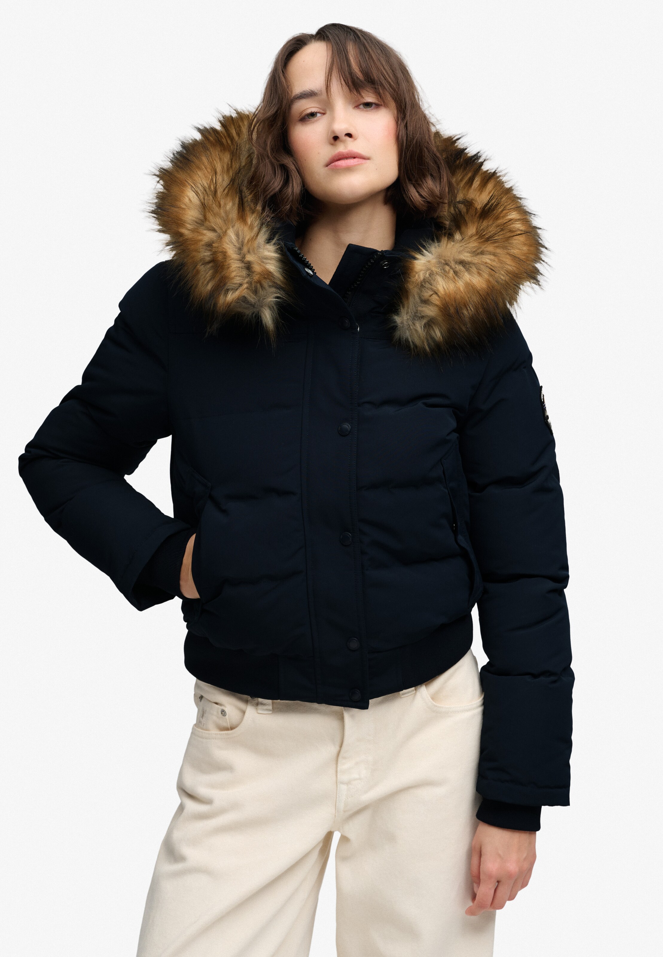 Superdry & Co Winter Jacket 'Everest' in Blue: front