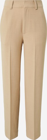 Regular Pantalon à plis mbym en beige : devant